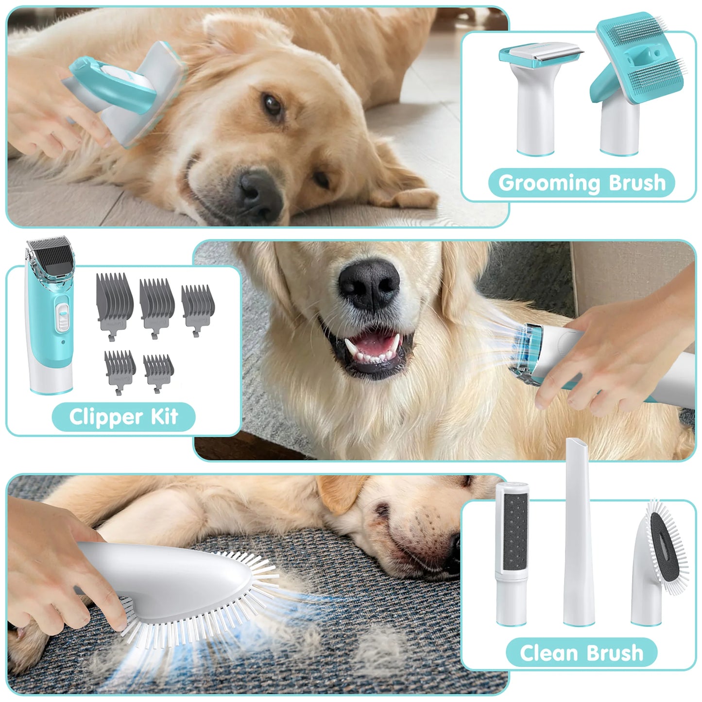 Pet Grooming Vacuum 6-1 Kit