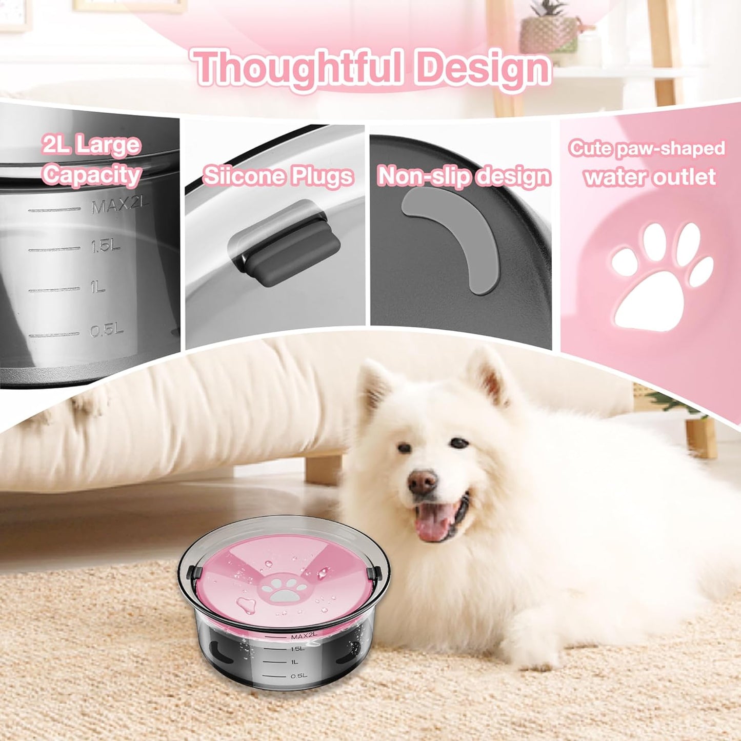 No-Spill Dog Water Bowl