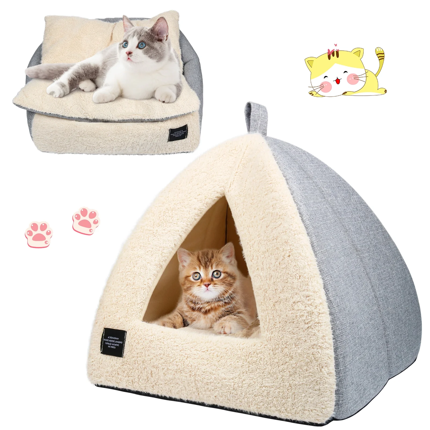 2-in-1 Cozy Cat Bed
