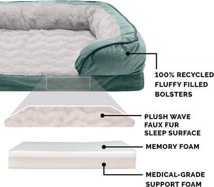 Small Memory Foam Dog Bed with Washable CoverD