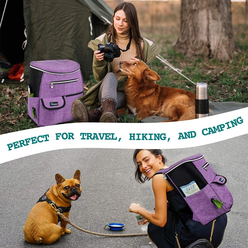 27L Dog Travel Backpack with Food Containers & Bowls