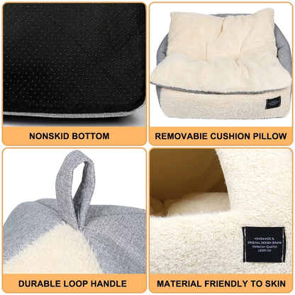2-in-1 Cozy Cat Bed