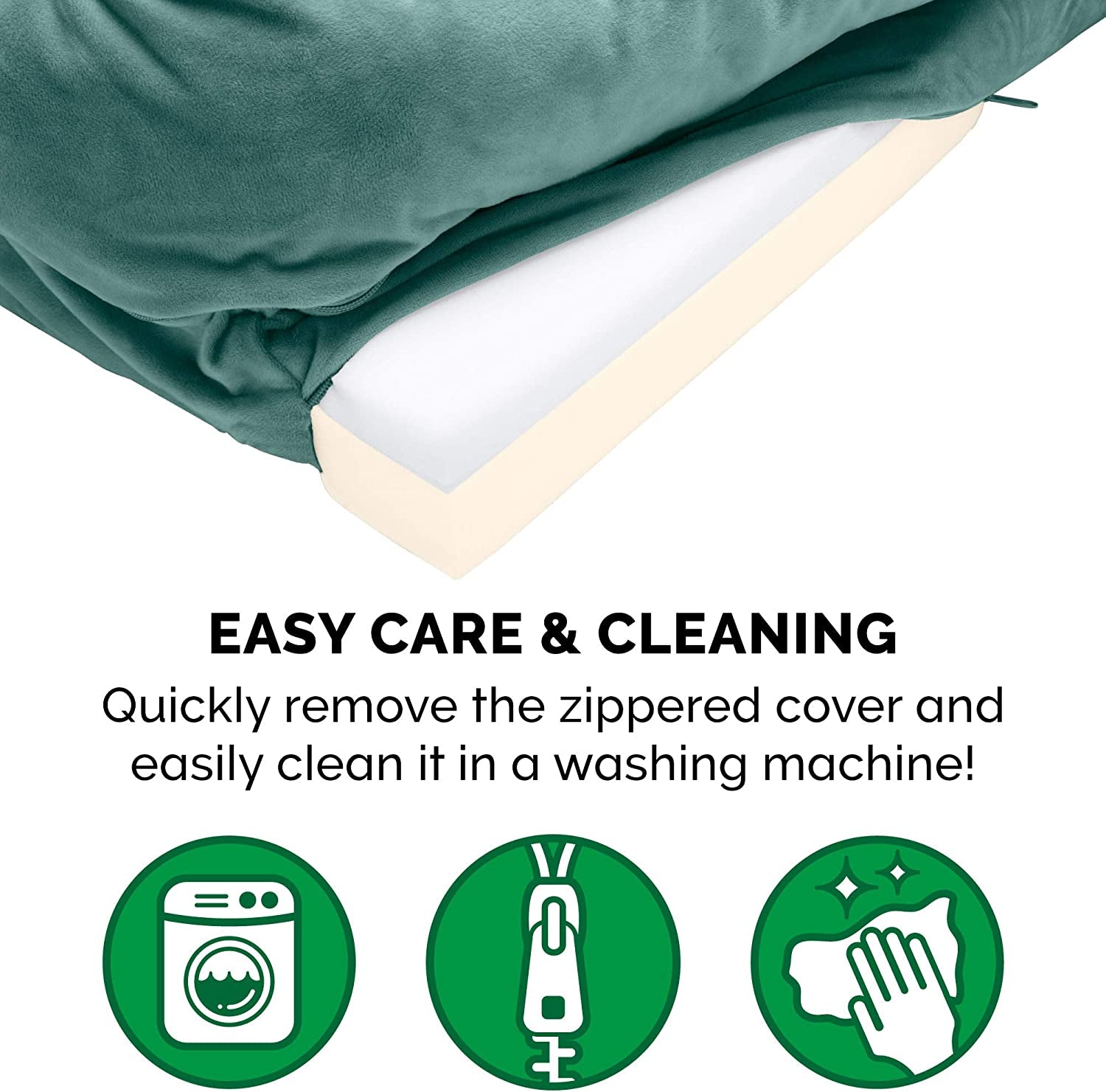 Small Memory Foam Dog Bed with Washable CoverD
