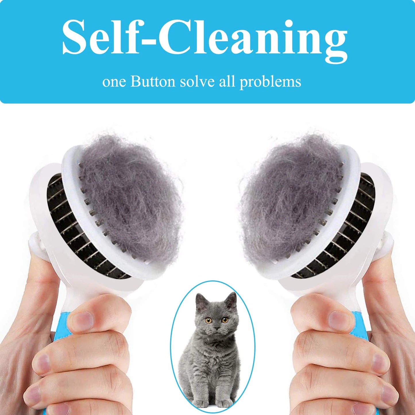 Self-Cleaning Slicker Brush