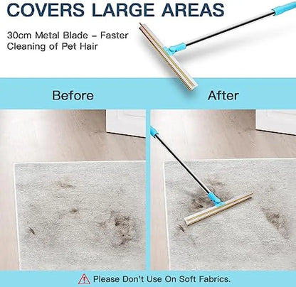 Pet Hair Remover Rake for Carpets & Upholstery