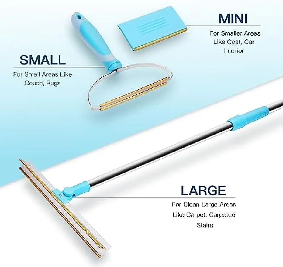 Pet Hair Remover Rake for Carpets & Upholstery