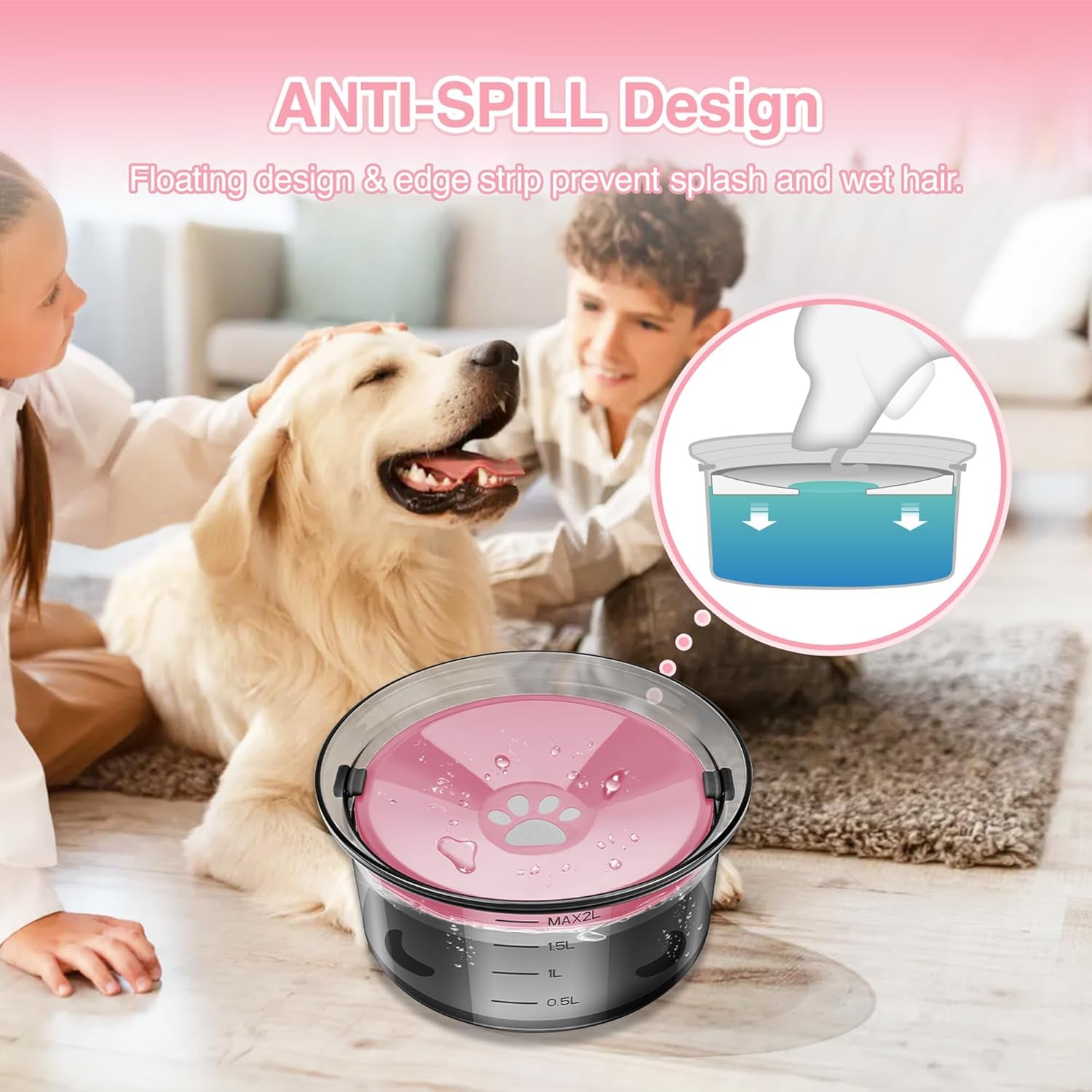 No-Spill Dog Water Bowl