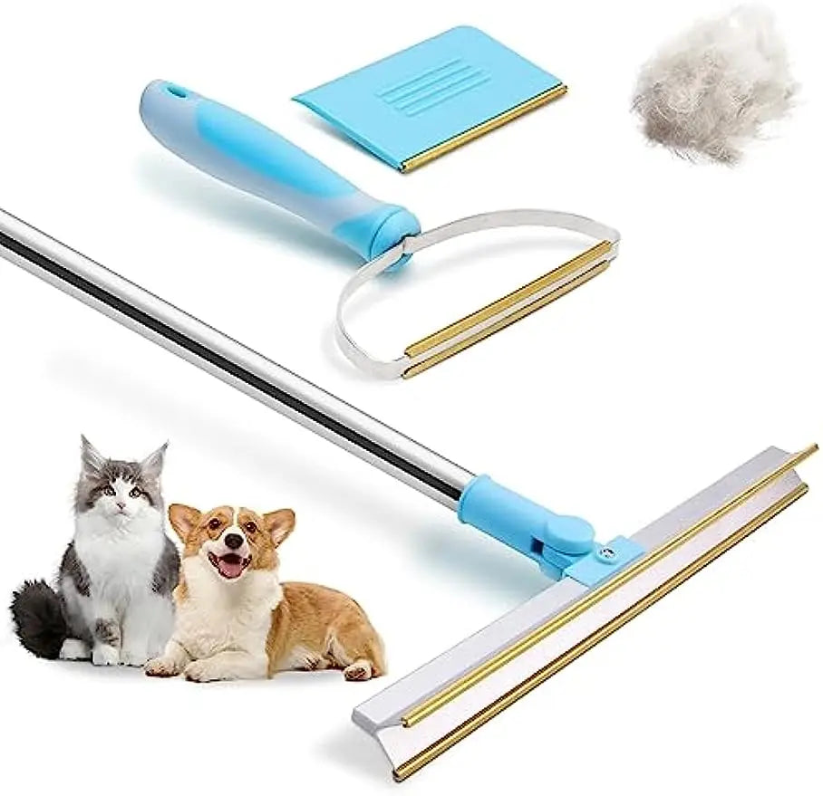 Pet Hair Remover Rake for Carpets & Upholstery