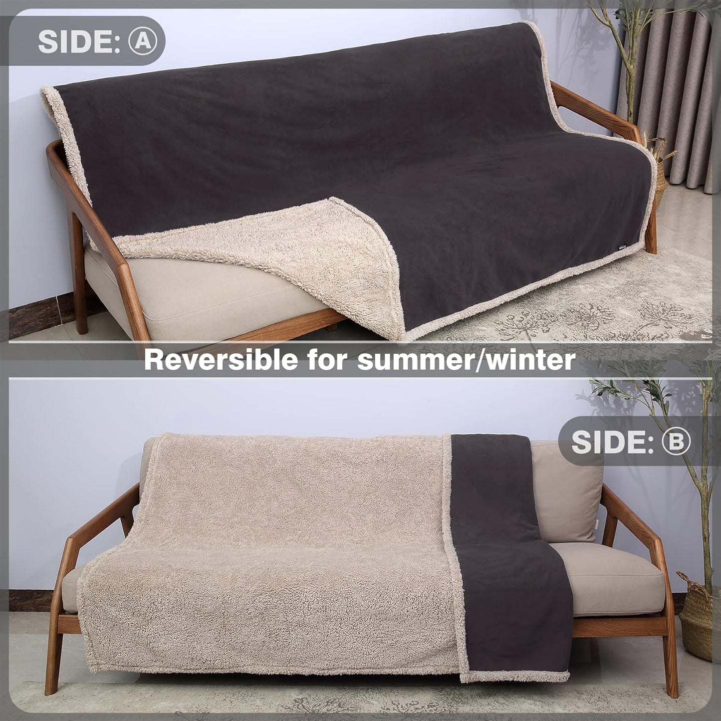 Large Waterproof Pet Blanket for Bed & Couch