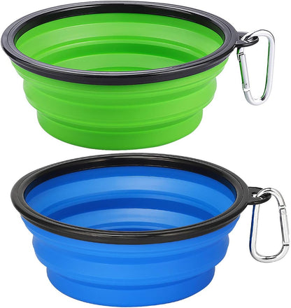2-Pack Collapsible Travel Dog Bowls
