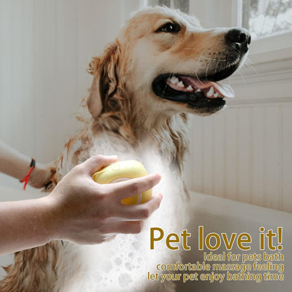 Pet Bath Brush with Shampoo Dispenser