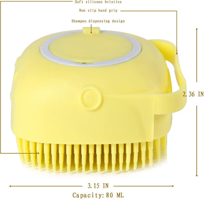 Pet Bath Brush with Shampoo Dispenser
