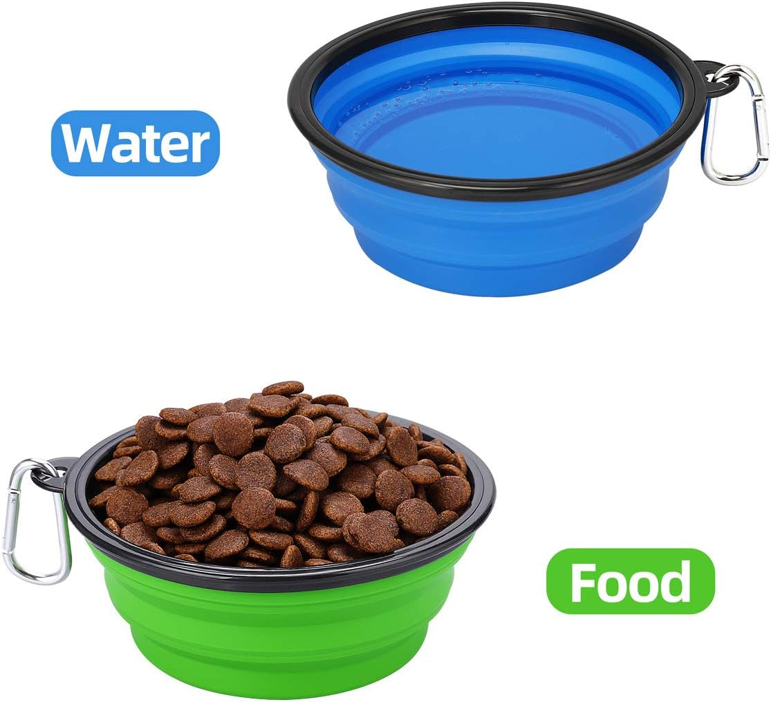 2-Pack Collapsible Travel Dog Bowls