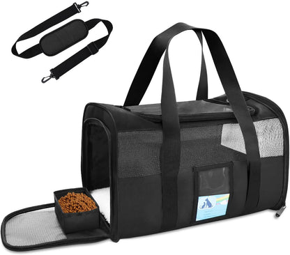 Soft-Sided Pet Carrier for Cats & Small Dogs – Up to 15 lb