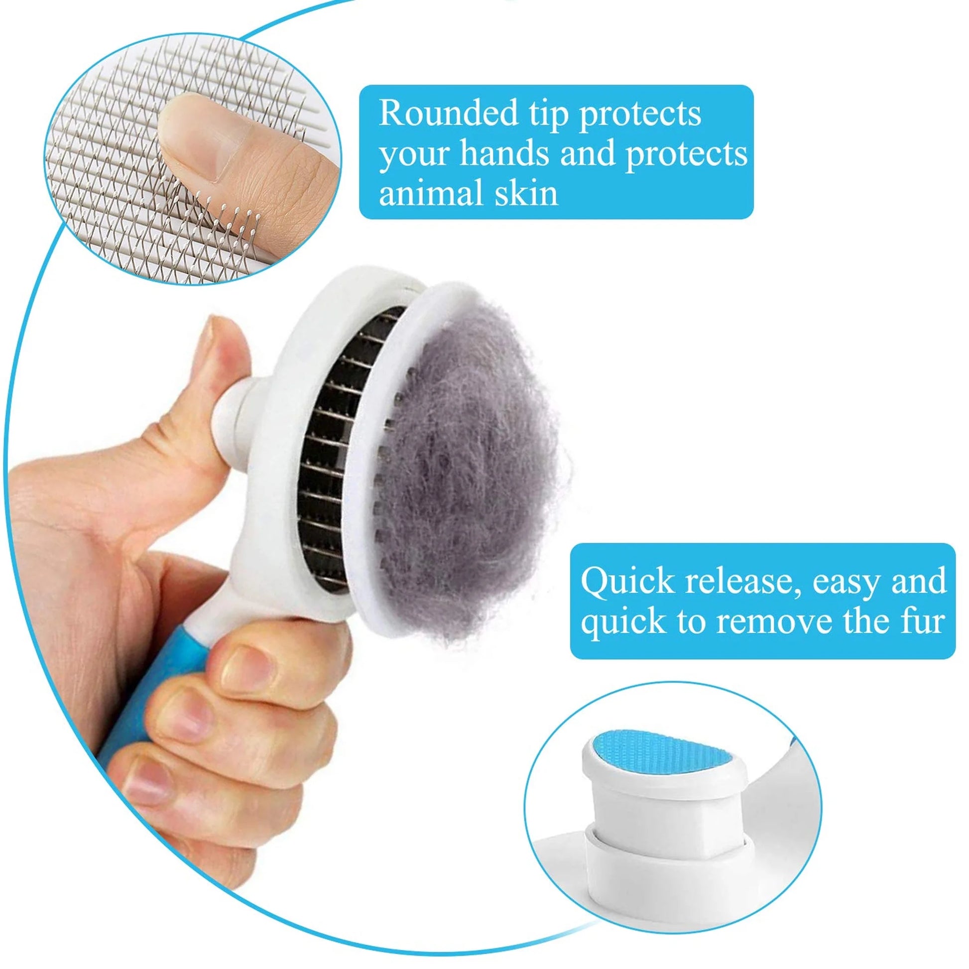 Self-Cleaning Slicker Brush