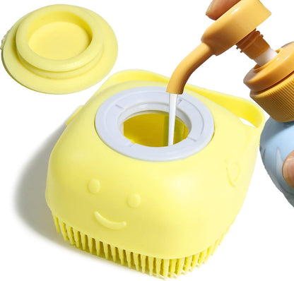 Pet Bath Brush with Shampoo Dispenser