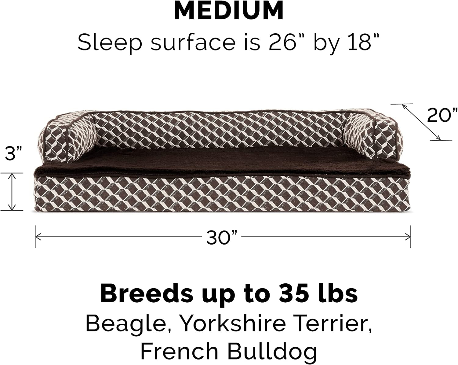 Orthopedic Dog Bed with Washable Cover