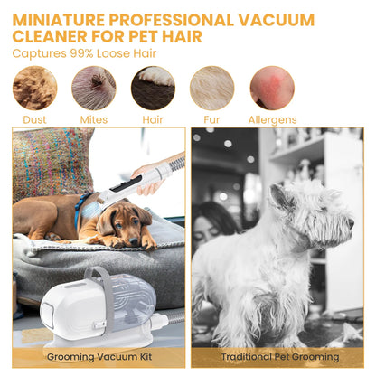 Pet Grooming Vacuum Kit for Dogs & Cats