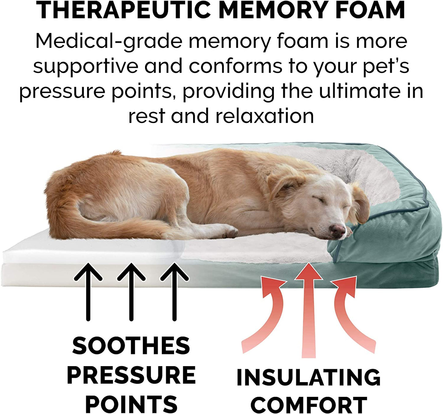 Small Memory Foam Dog Bed with Washable CoverD