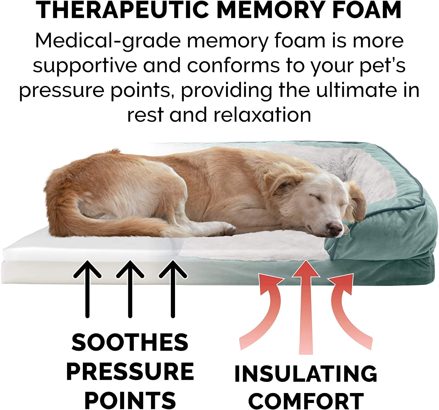 Small Memory Foam Dog Bed with Washable CoverD