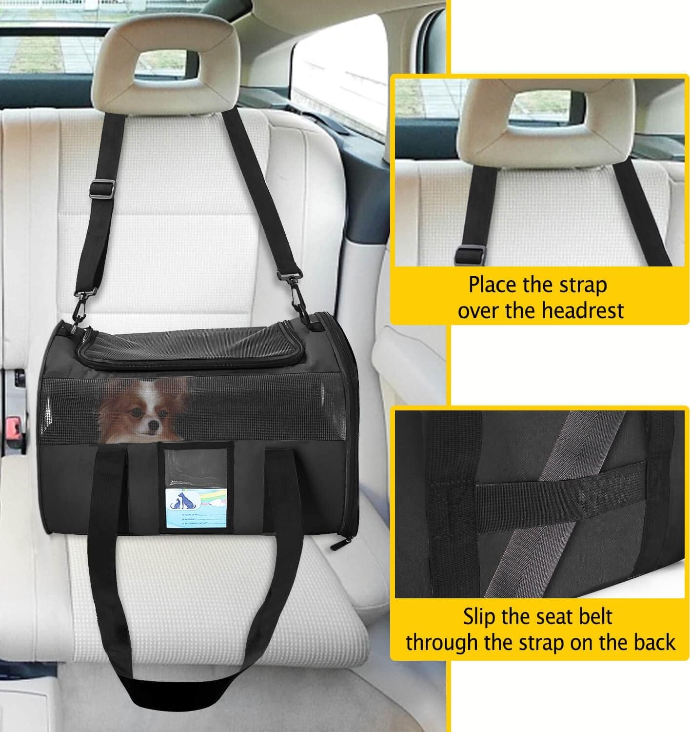 Soft-Sided Pet Carrier for Cats & Small Dogs – Up to 15 lb