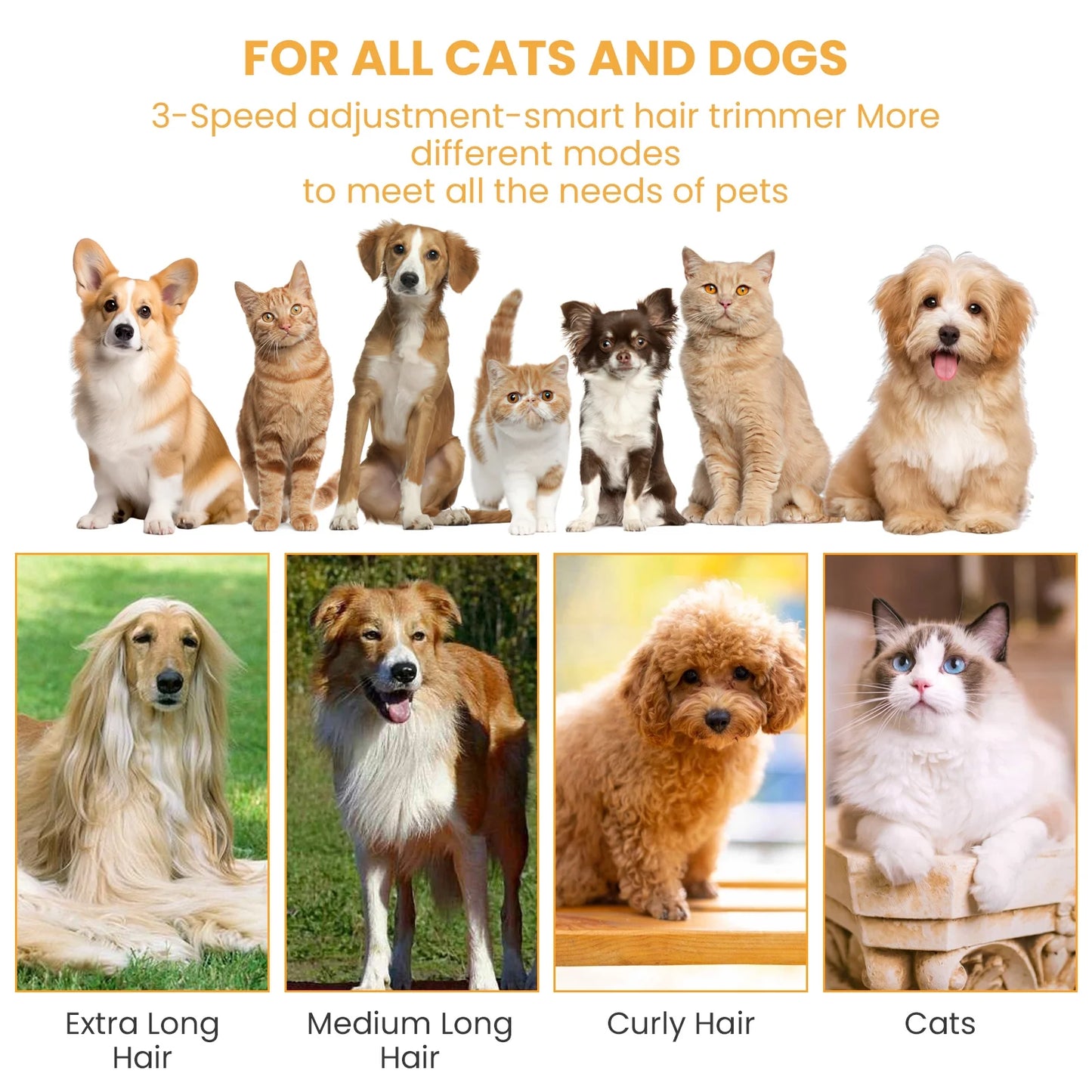 Pet Grooming Vacuum Kit for Dogs & Cats